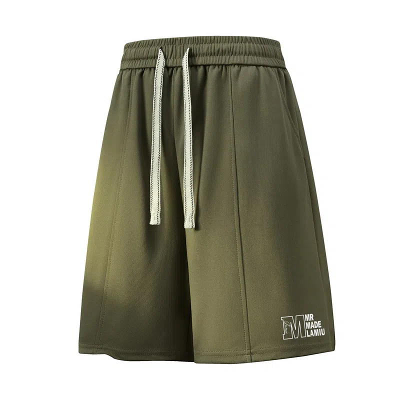 兰缪 日系纯色基础款日常通勤舒适透气亲肤柔软美式复古百搭运动户外宽松休闲短裤 男女同款