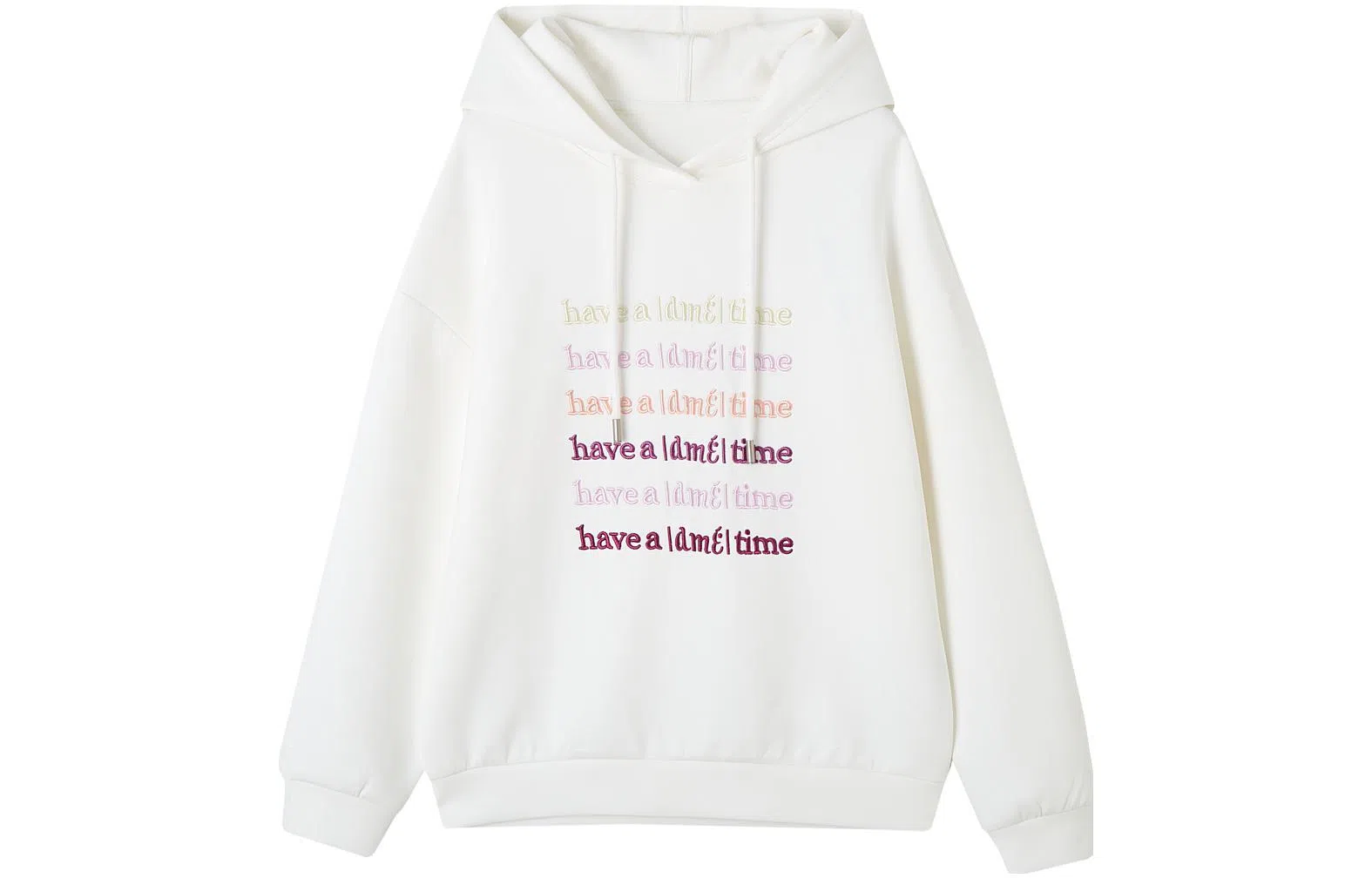 【dme】 字母绣花连帽休闲卫衣 女款