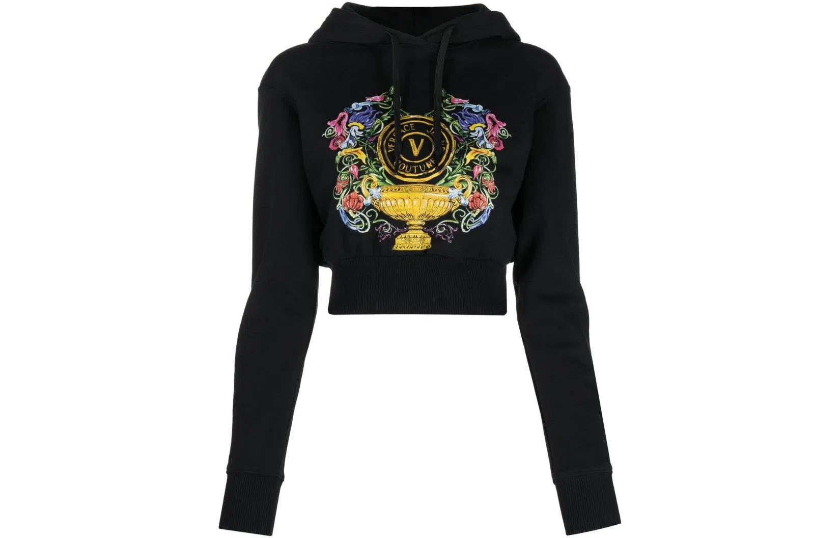 Versace Jeans Couture SS23 Floral Hoodie Black