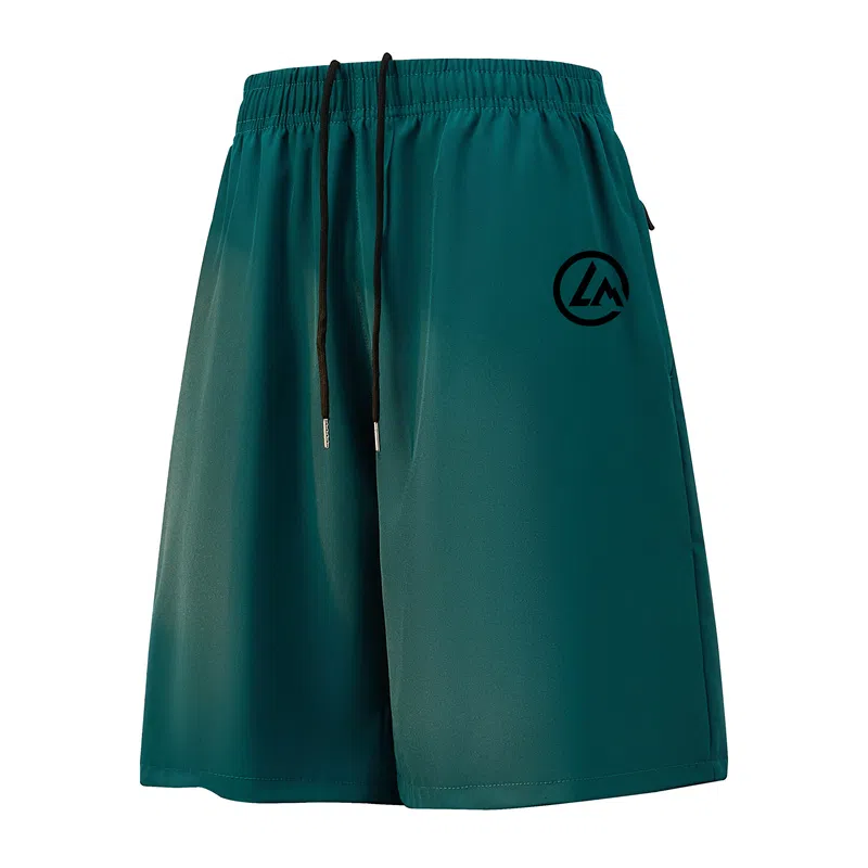 兰缪 日系简约纯色基础款日常通勤舒适柔软亲肤复古美式百搭户外运动宽松五分休闲短裤 男女同款