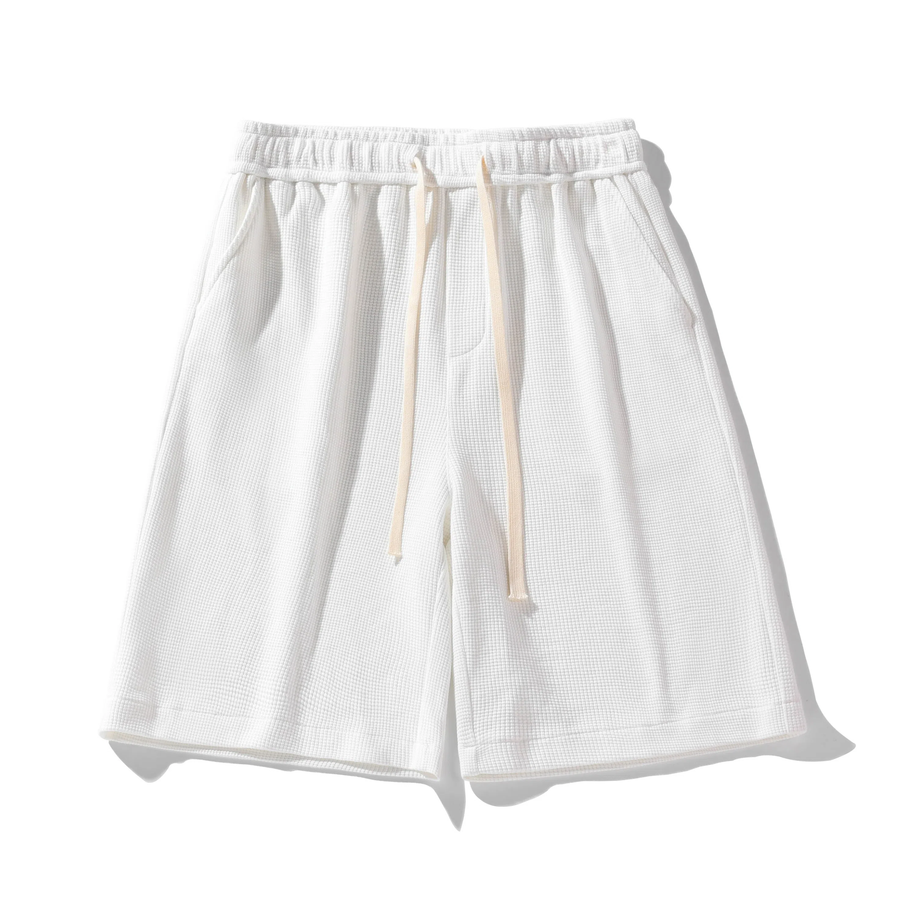 海尔斯 美式高街纯色舒适中腰系带百搭宽松休闲短裤 男款