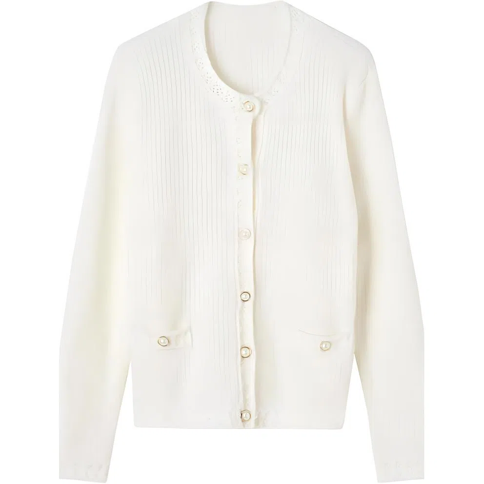 【dme】 小香风开衫圆领长袖针织衫 女款