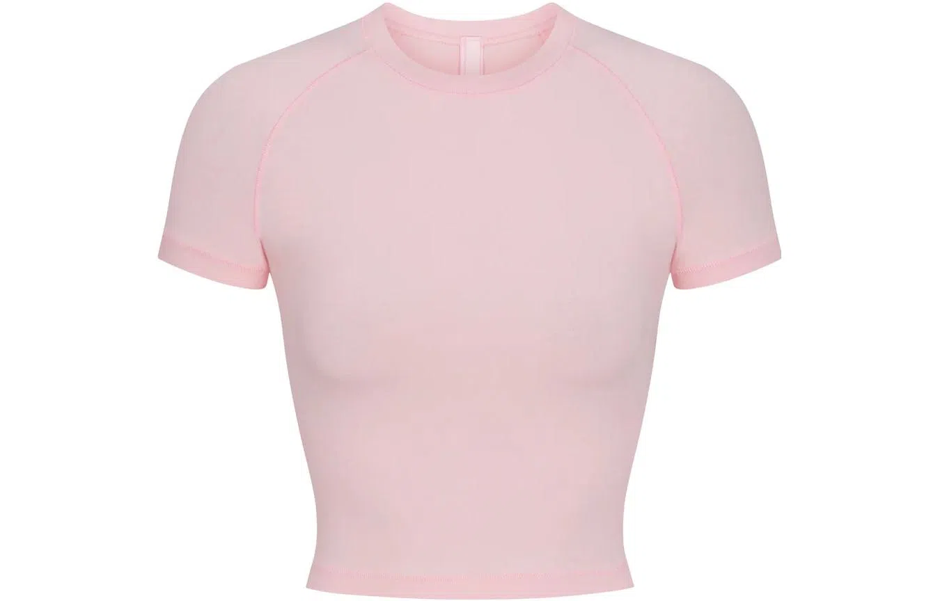 SKIMS NEW VINTAGE CROPPED RAGLAN T-SHIRT T CHERRY BLOSSOM