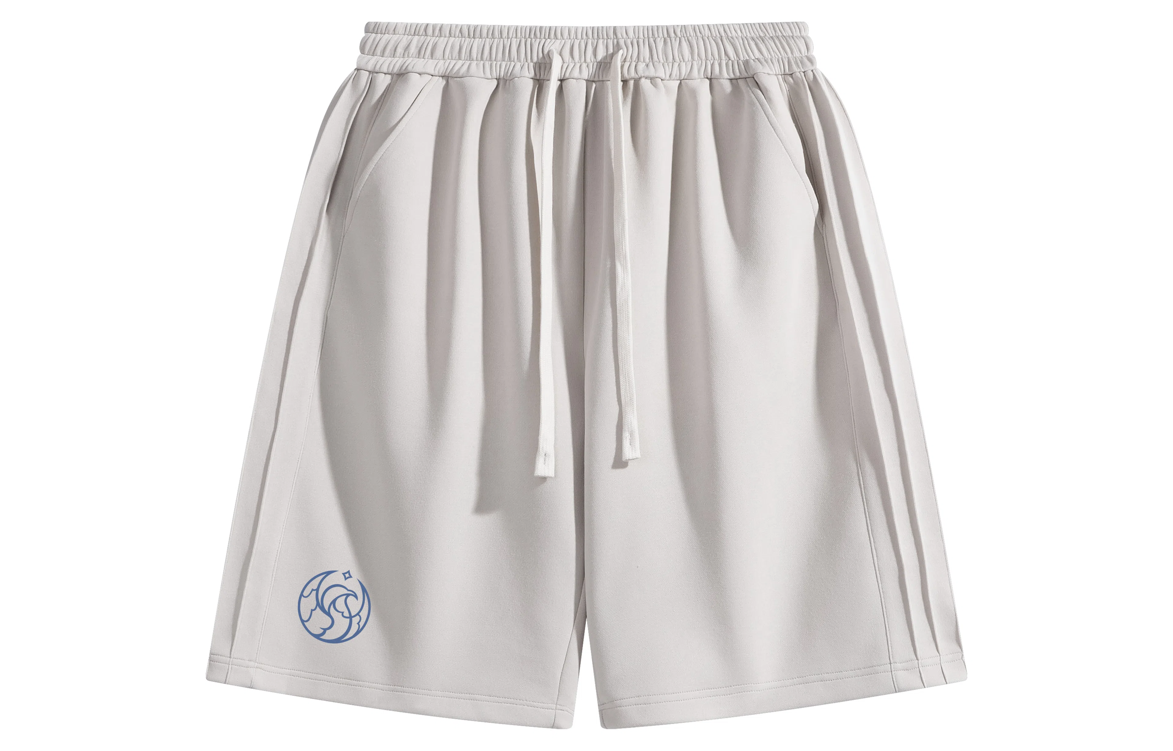 王者荣耀 瑶时之祈愿款 基础款趣味卡通鹿角印花纯色系带无性别主义宽松五分针织篮球休闲短裤 男女同款