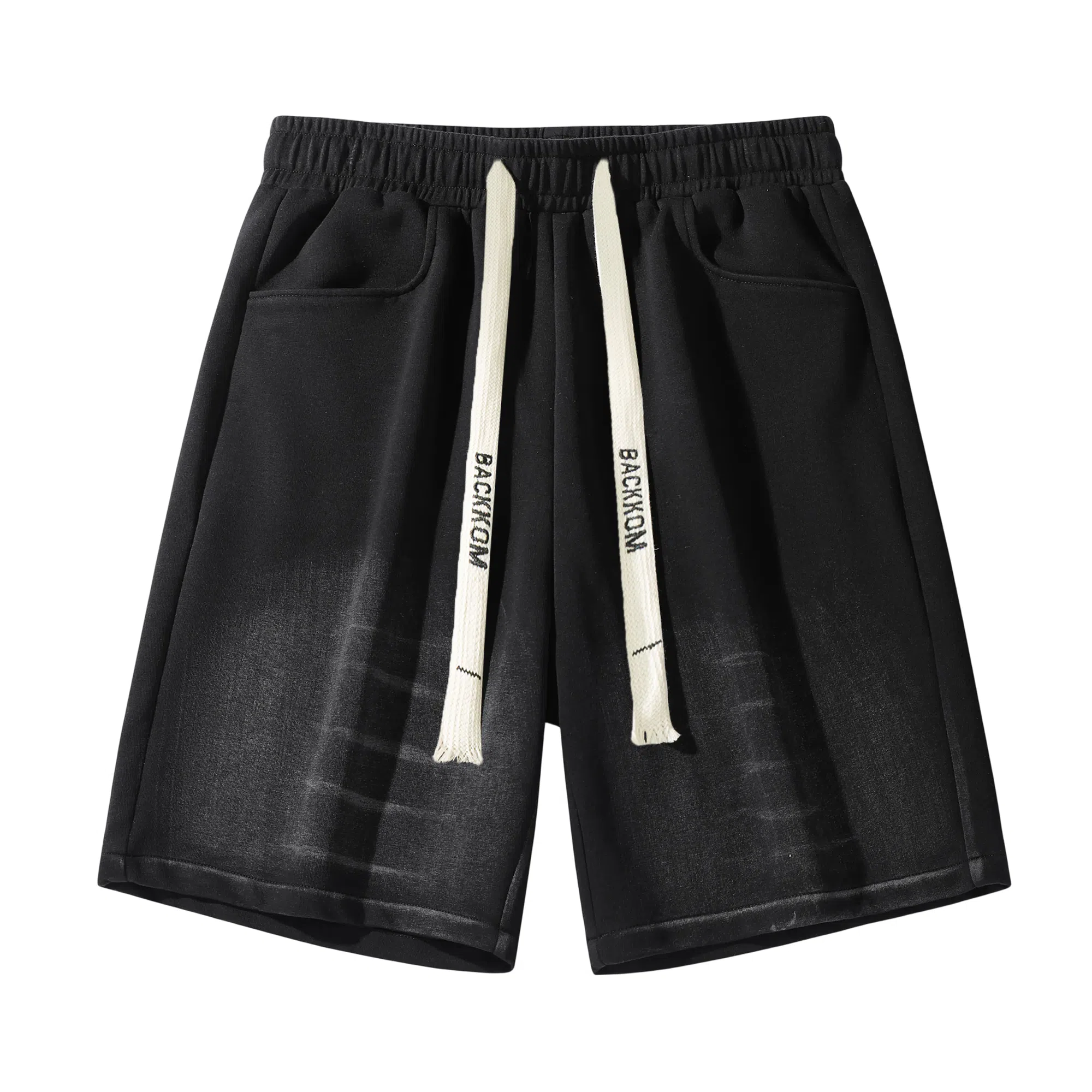 大卫贝肯 美式复古简约直筒休闲短裤 男女同款