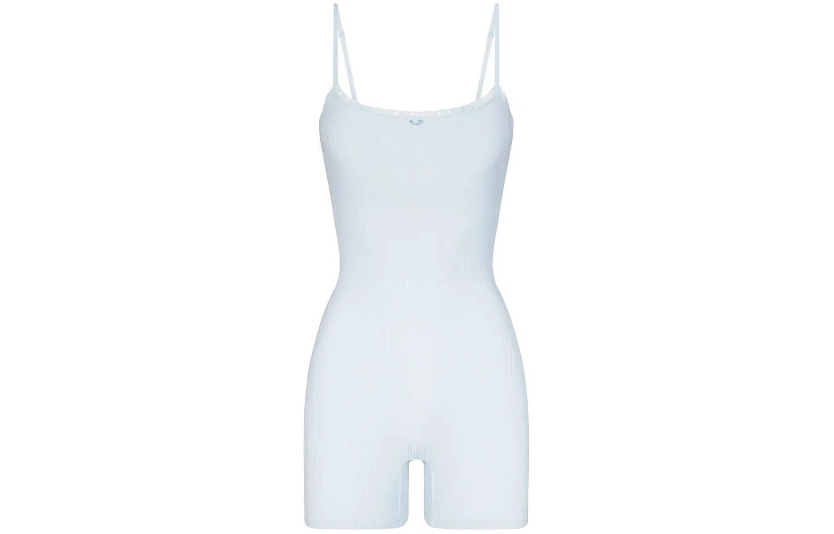 SKIMS Soft Lounge Lace Onesie Celeste
