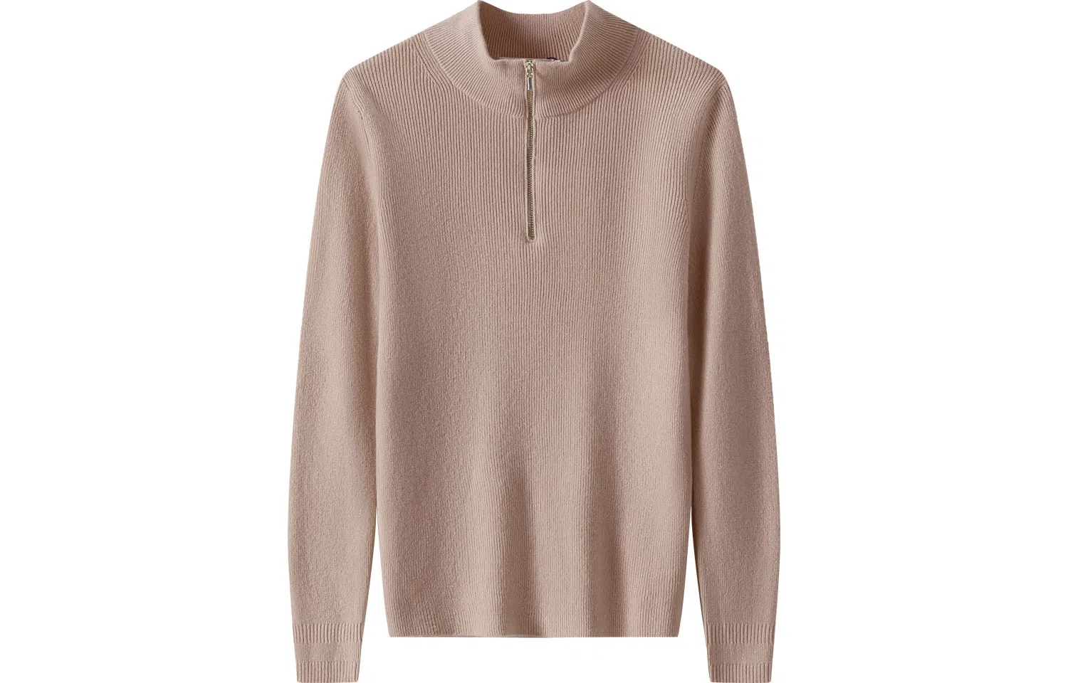 恒源祥 纯色半高领休闲长袖羊绒衫 女款