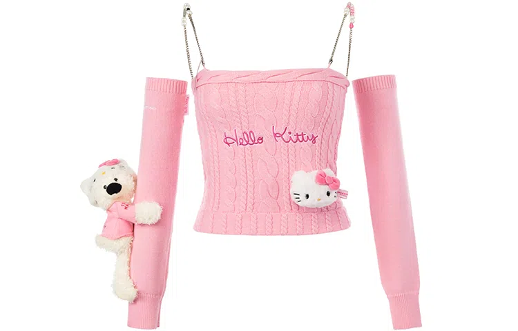 13 DEMARZO x Sanrio Knit Camisole Pink