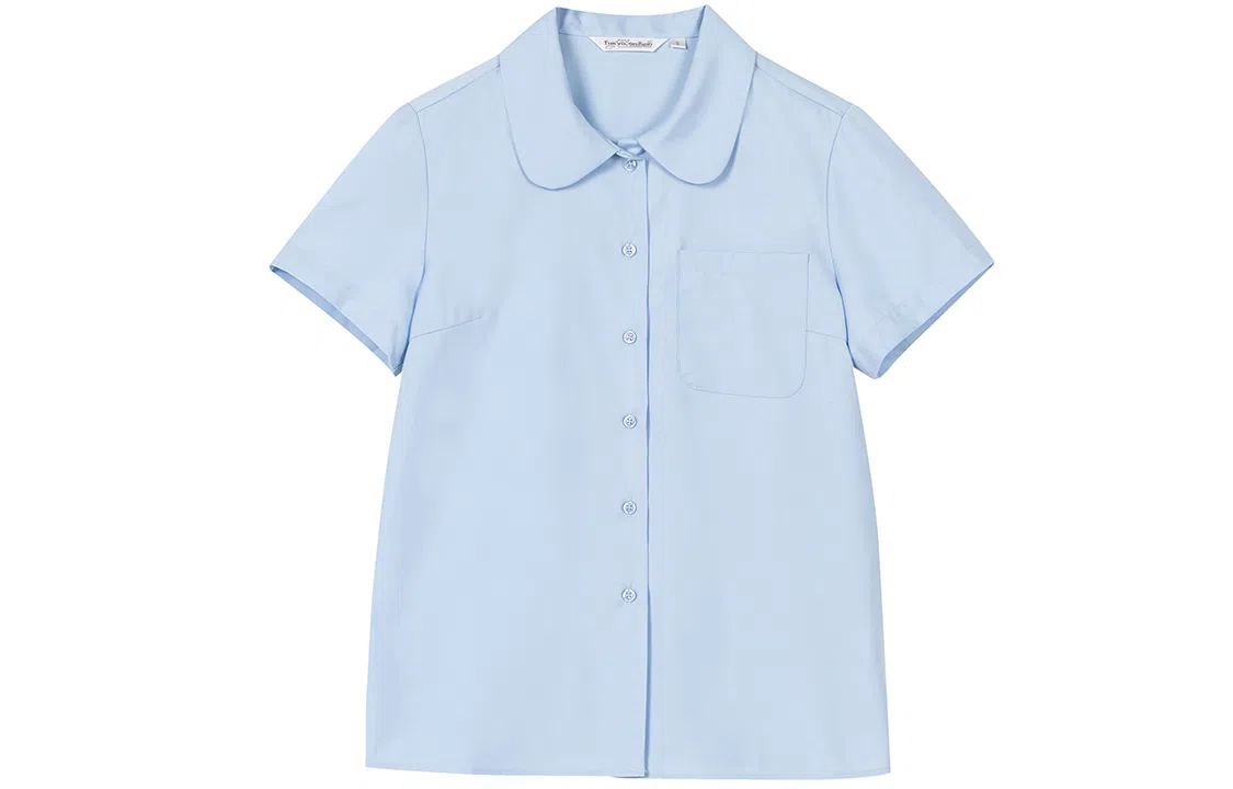 东鲸岁时记 兰柯一梦单排扣翻领短袖衬衫 女款