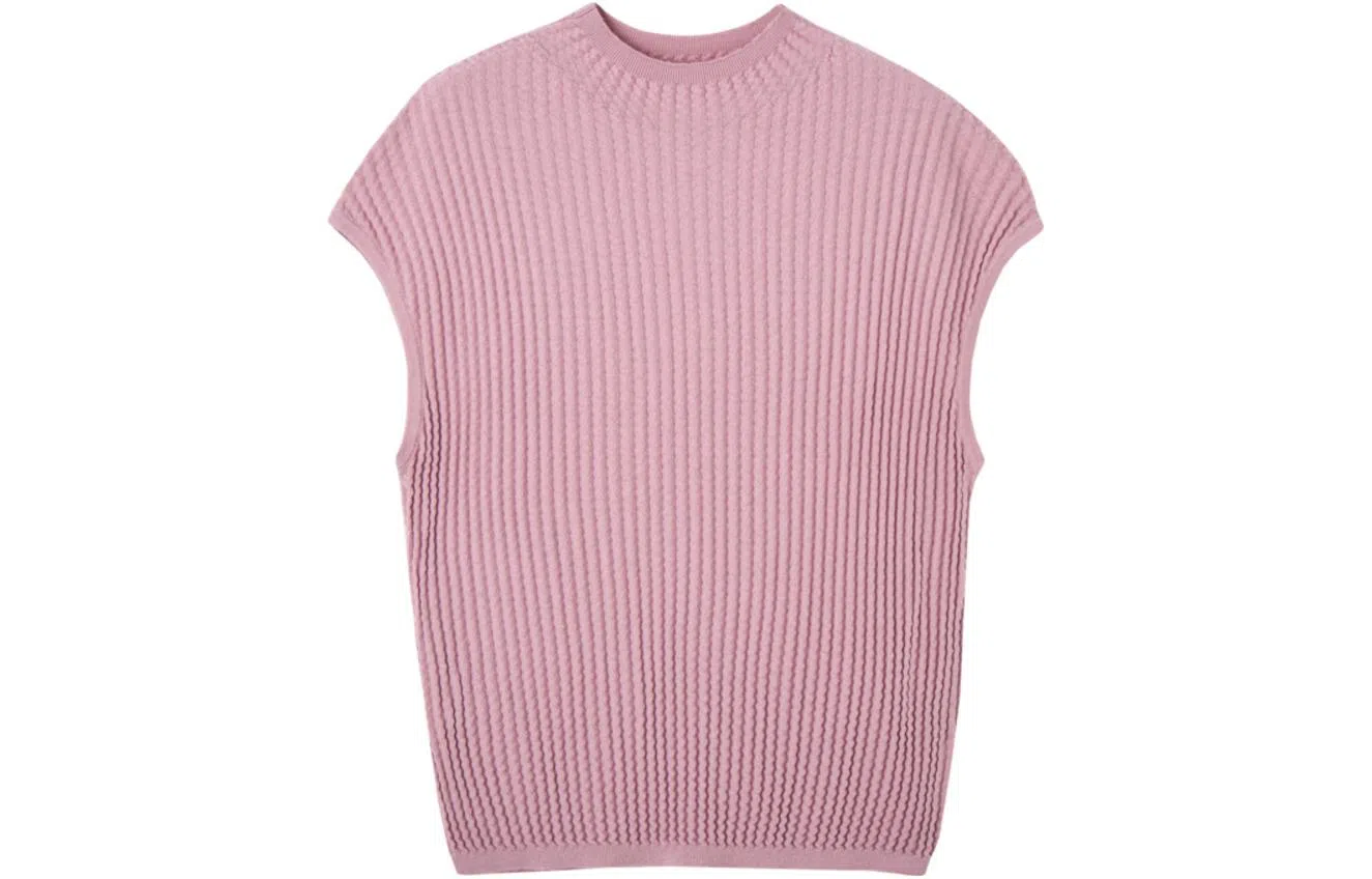 【dme】 纯色半高领直筒短袖针织衫 女款