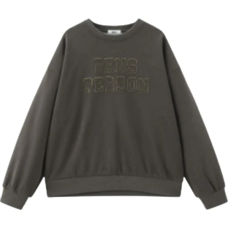 【dme】 圆领字母休闲长袖卫衣 女款 青灰