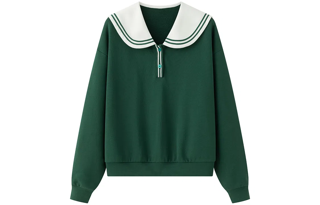 东鲸岁时记 小兔子装饰撞色休闲卫衣 女款 小兔子卫衣