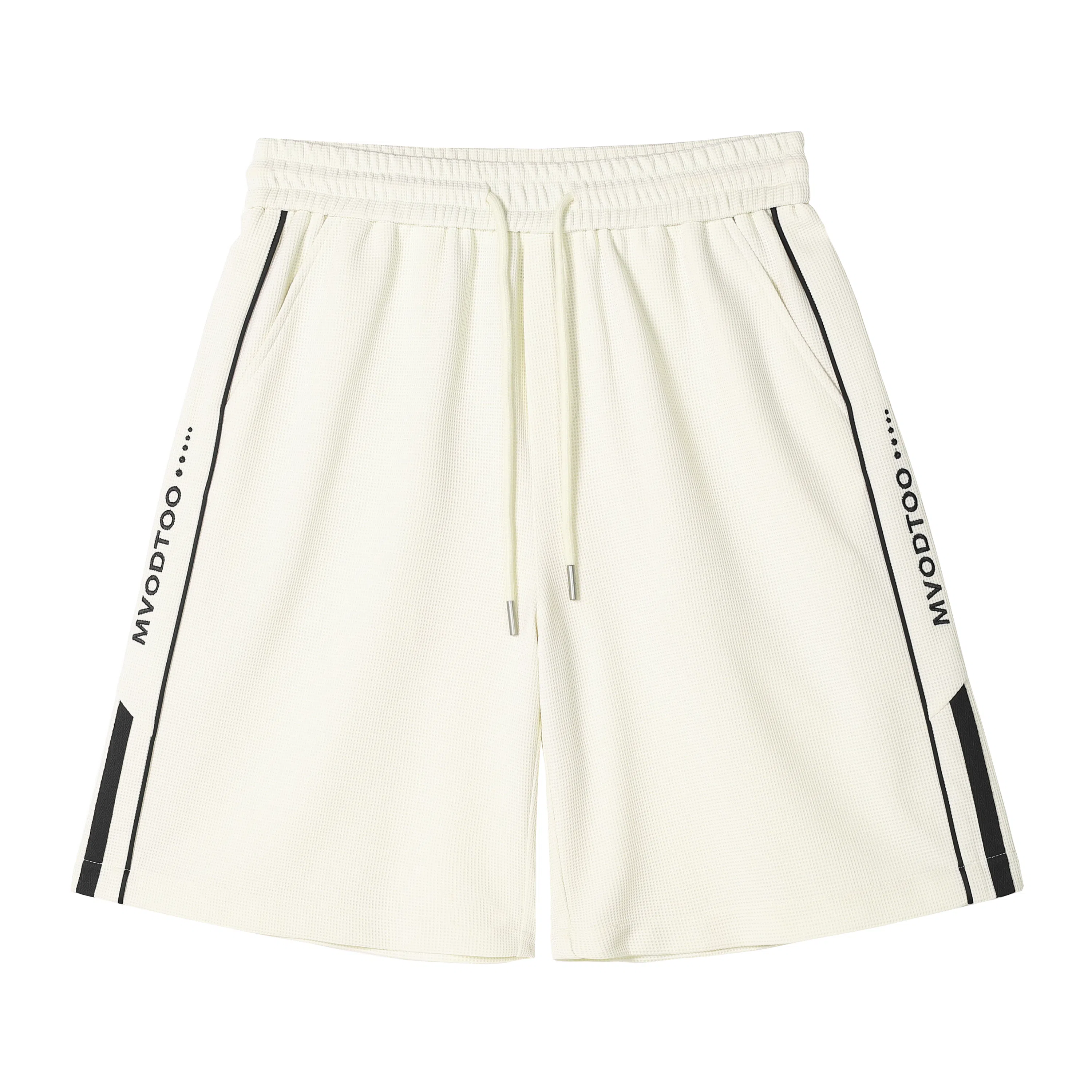 海尔斯 立体刺绣五分织带宽松休闲短裤 男款