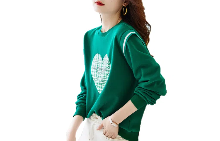 【dme】 圆领爱心宽松卫衣 女款