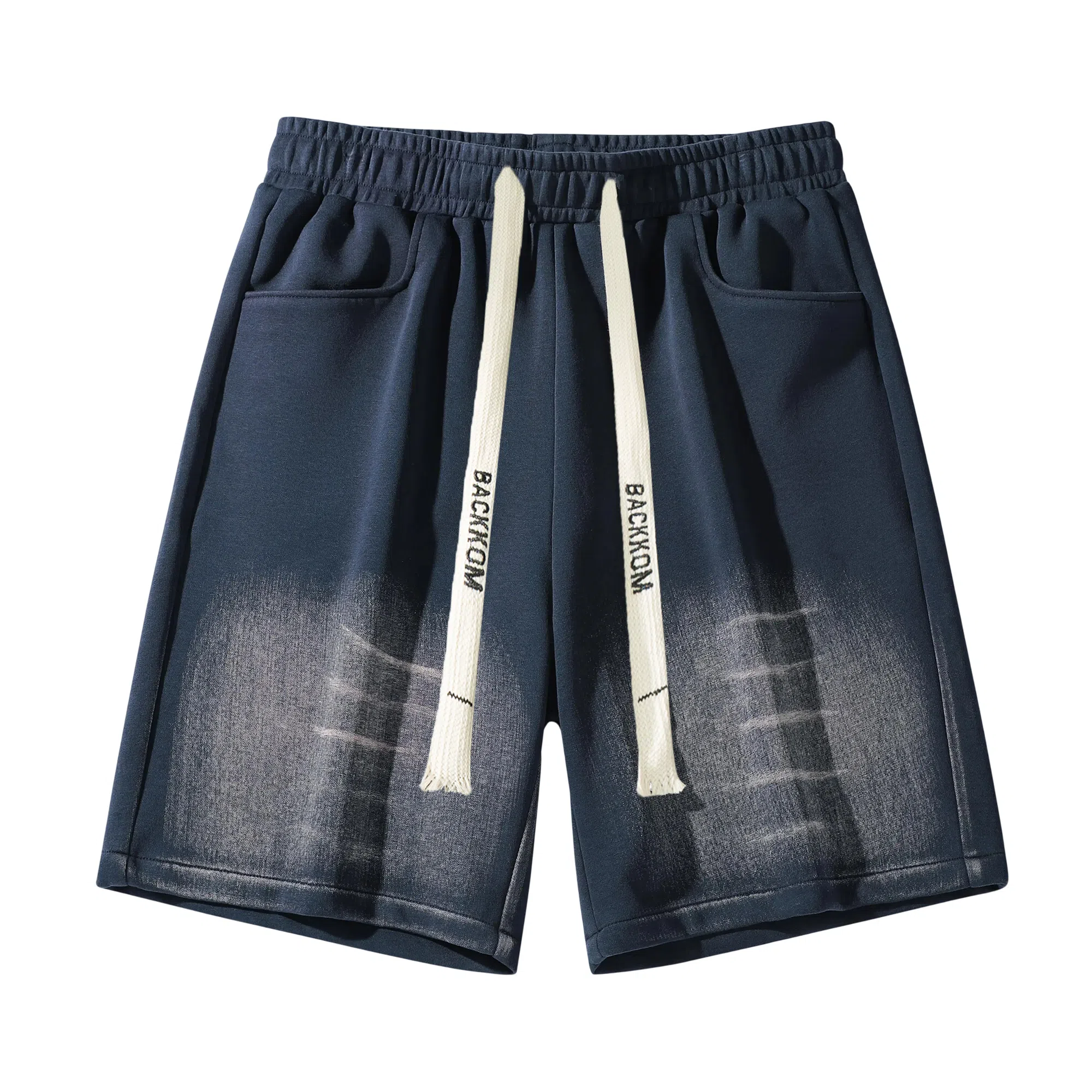 大卫贝肯 美式复古简约直筒休闲短裤 男女同款