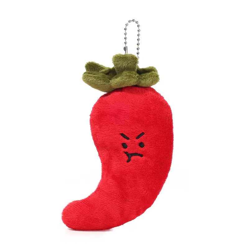 千桐 创意可爱小辣椒治愈水果蔬菜 手机绳包包挂饰行李箱卡通玩偶#好运 毛绒 挂件 男女同款情侣款