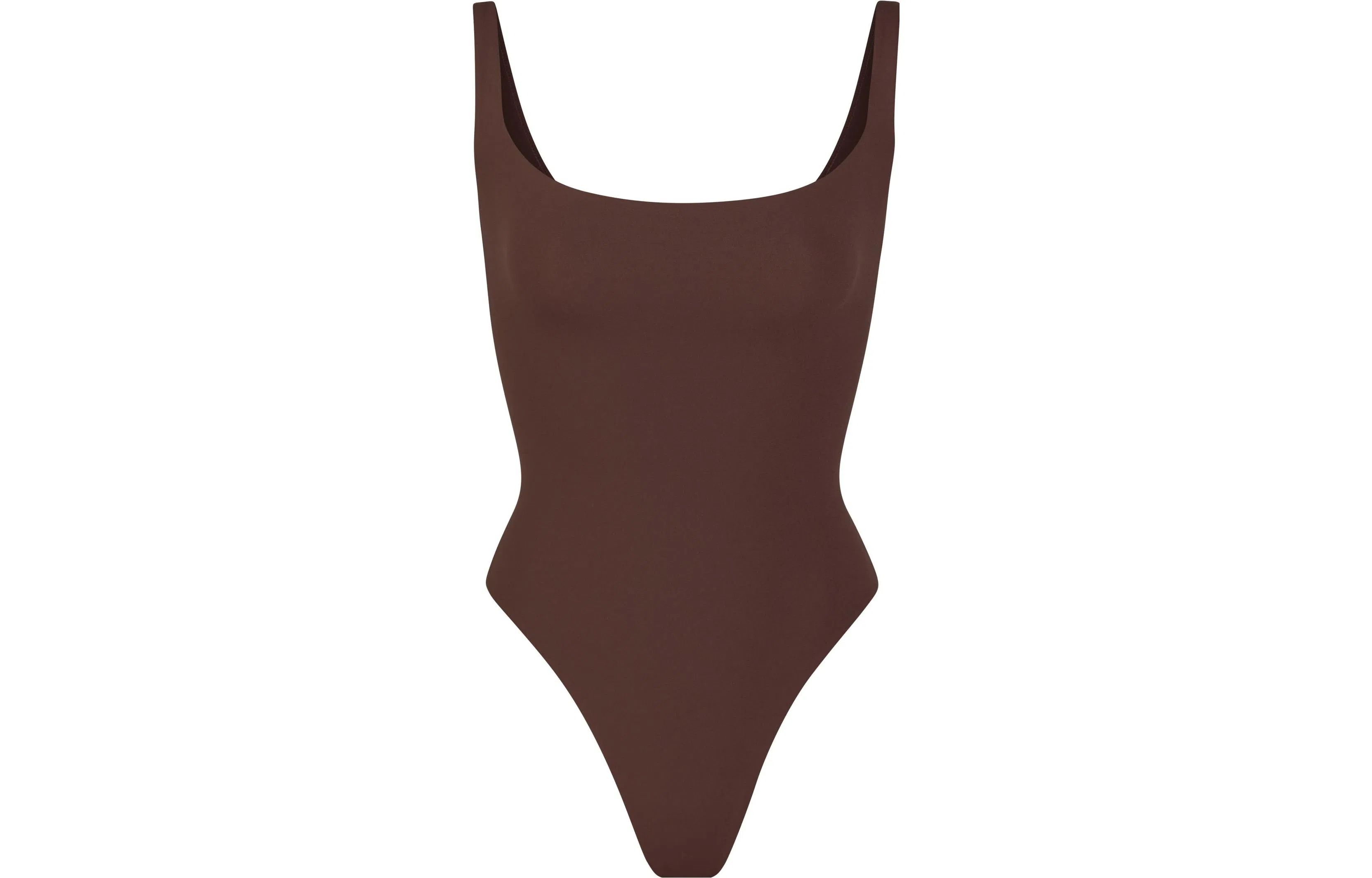 Skims Fits Everybody Square Neck Bodysuit Cocoa