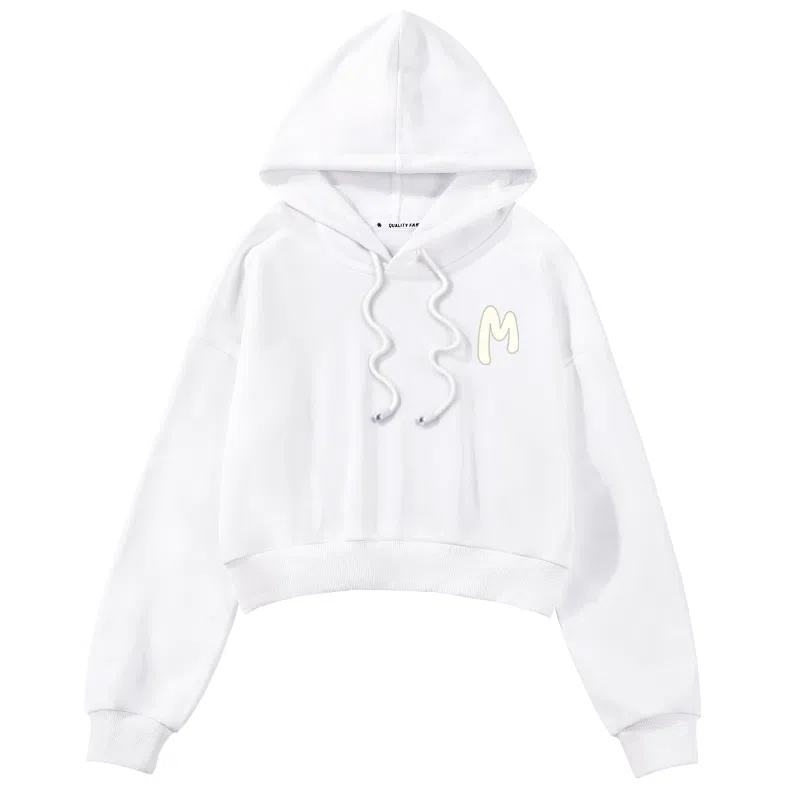 棉致 连帽短款宽松简约舒适通勤卫衣 女款