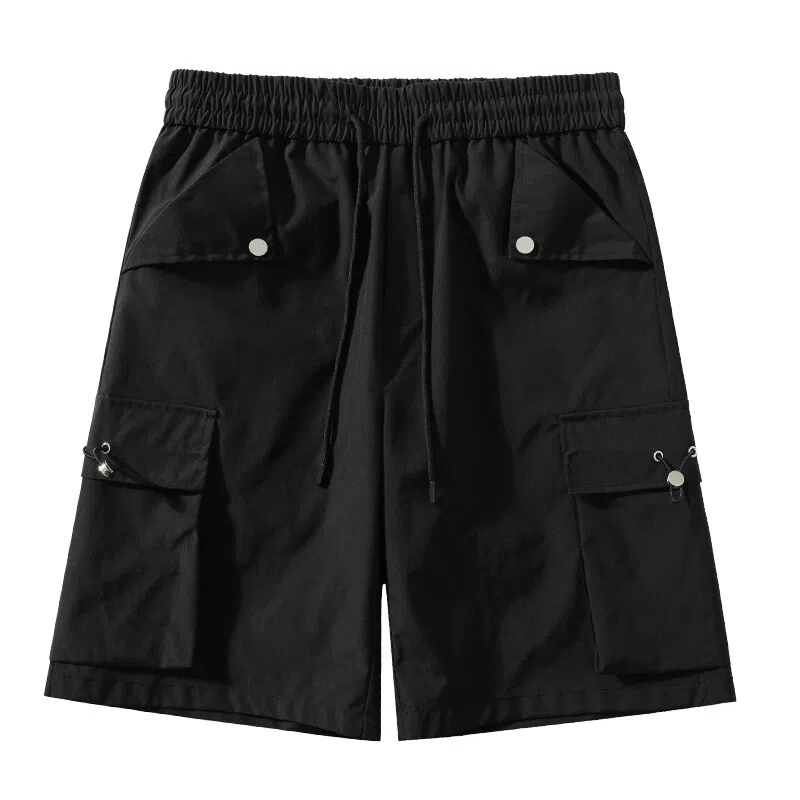 佐菲利 美式复古男潮流设计感多口袋五分宽松直筒休闲短裤 男女同款