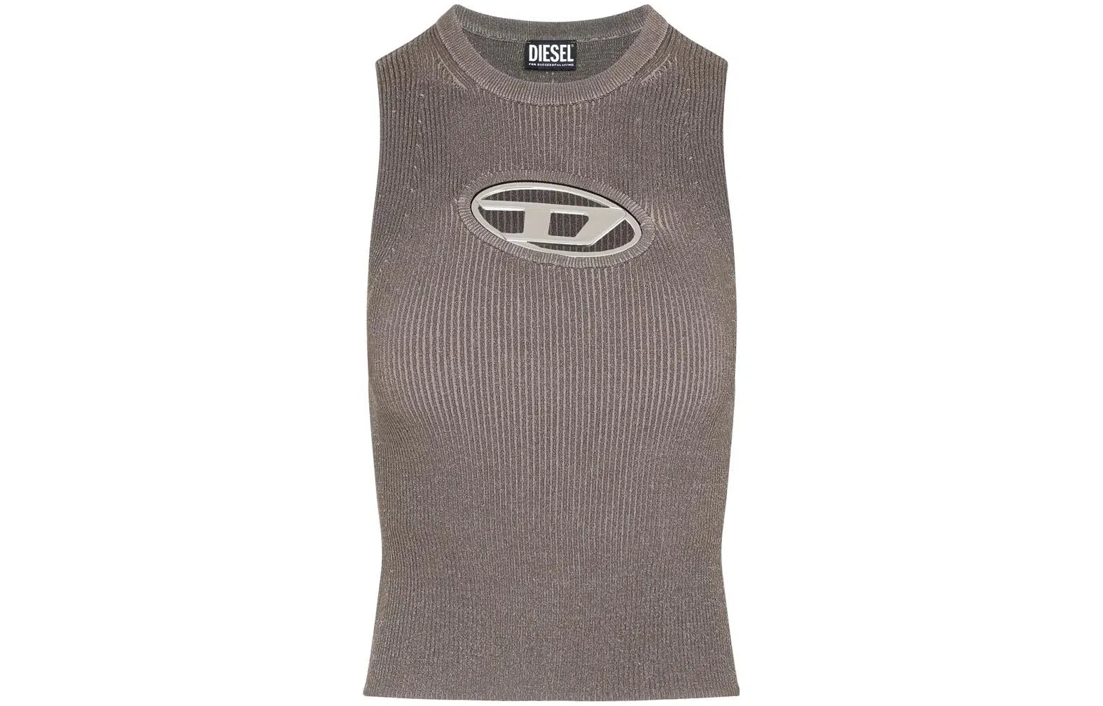 DIESEL OVAL-D Brown Tank Top