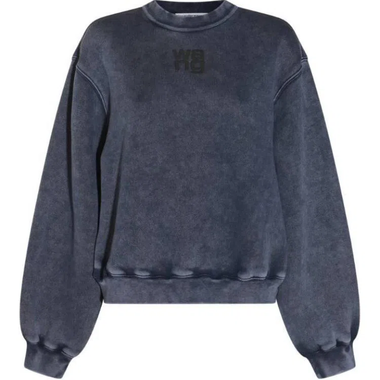 Alexander Wang Logo Crewneck Sweatshirt Navy
