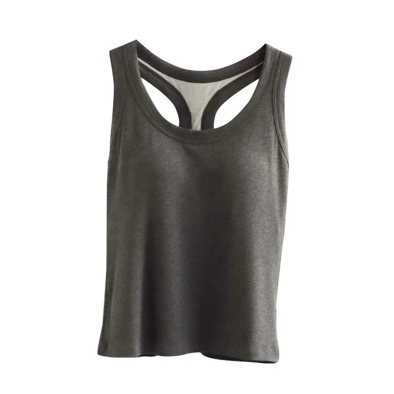 内在密码 工字背心女免穿文胸薄款带胸垫内搭宽肩带螺旋纹显瘦运动瑜伽吊带