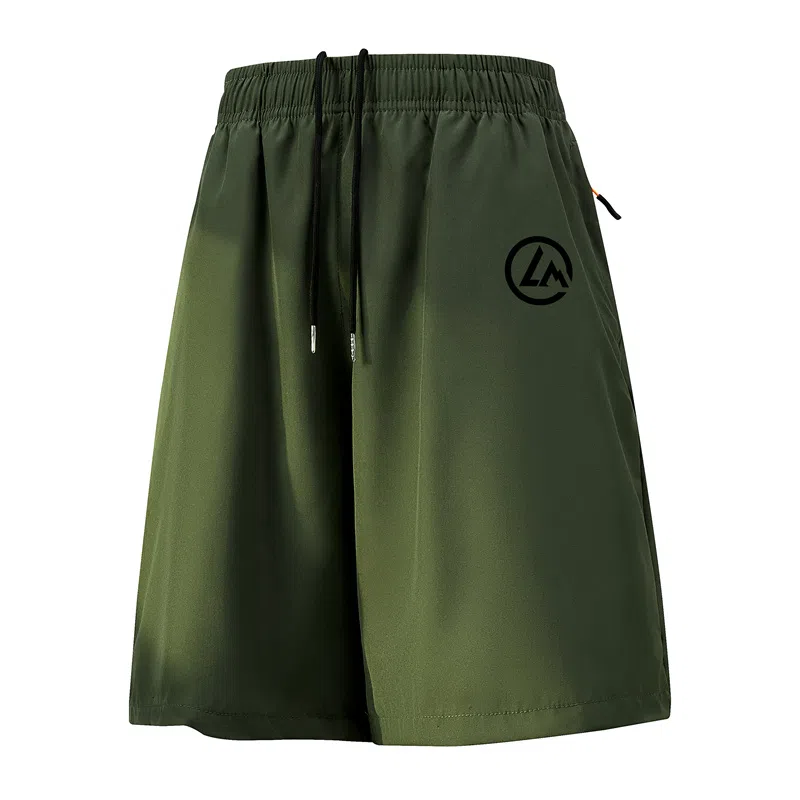 兰缪 日系简约纯色基础款日常通勤舒适柔软亲肤复古美式百搭户外运动宽松五分休闲短裤 男女同款