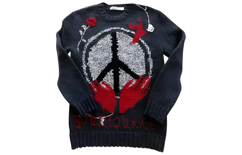 DIOR FW22 Loose Letter Print Sweatshirt Dark Grey