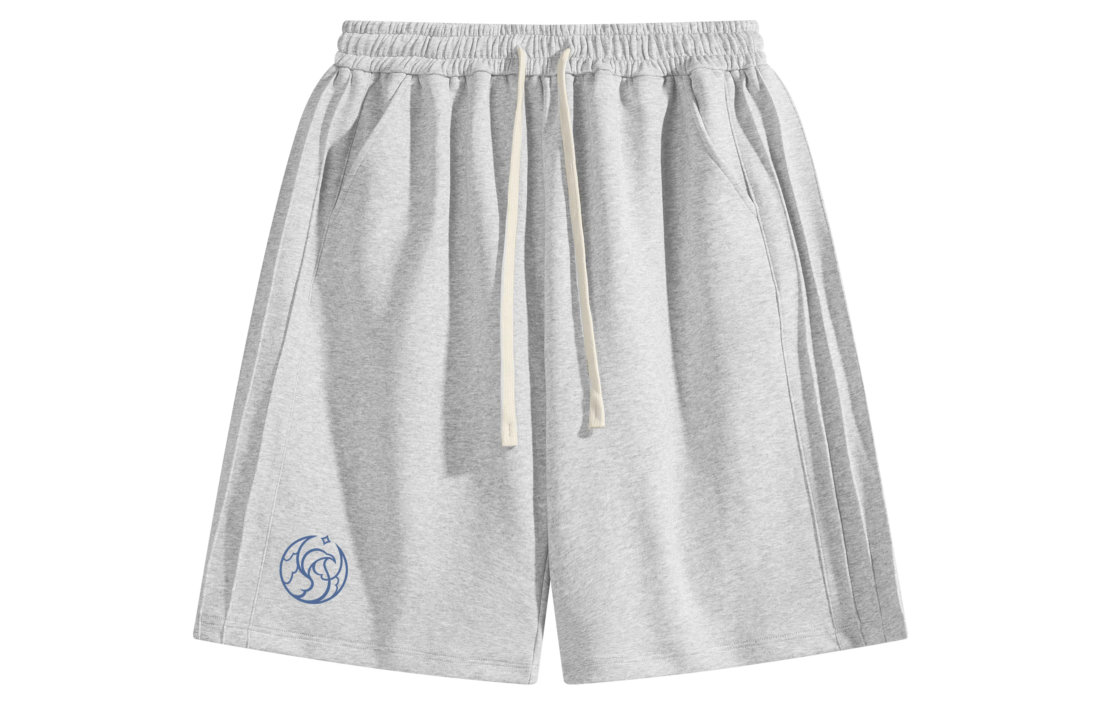 王者荣耀 瑶时之祈愿款 基础款趣味卡通鹿角印花纯色系带无性别主义宽松五分针织篮球休闲短裤 男女同款