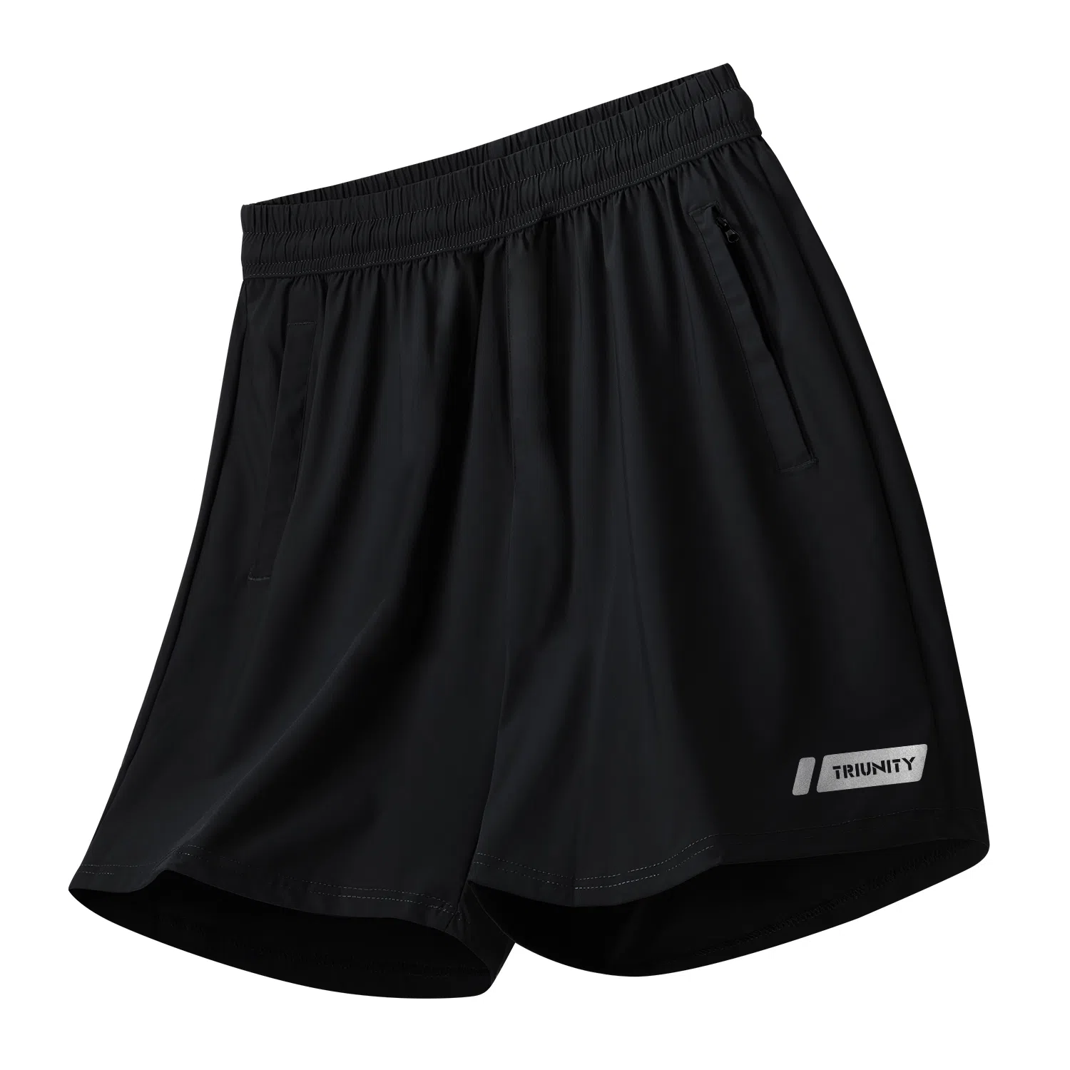 纳趣 字母纯色宽松五分百搭休闲短裤 男款 黑色