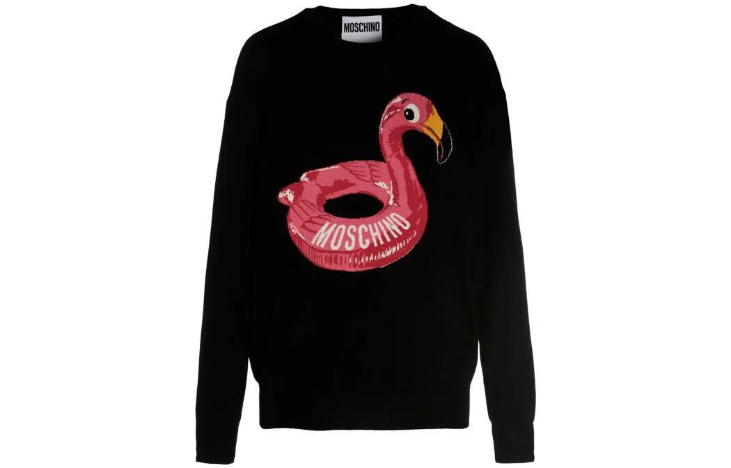 Moschino SS23 Duck Crewneck Sweatshirt Black