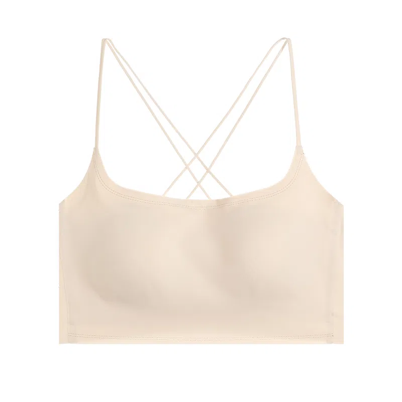 内在密码 交叉美背新款无痕抹胸带杯垫防走光防下垂可内搭外穿显瘦吊带女