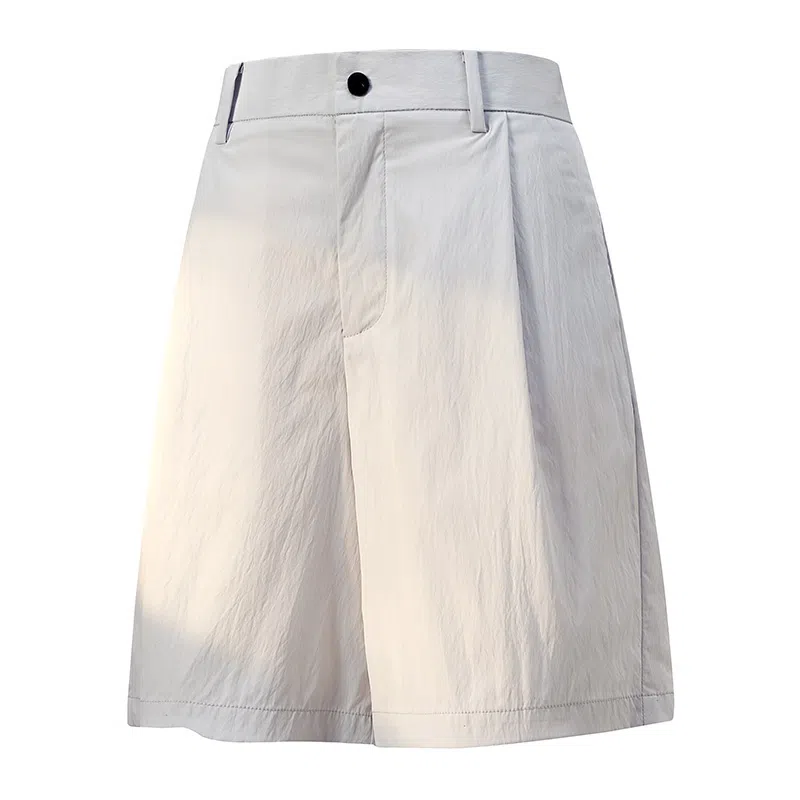 兰缪 美式复古纯色高街风基础款户外日常柔软通勤亲肤舒适透气运动直筒宽松五分裤休闲短裤 男女同款