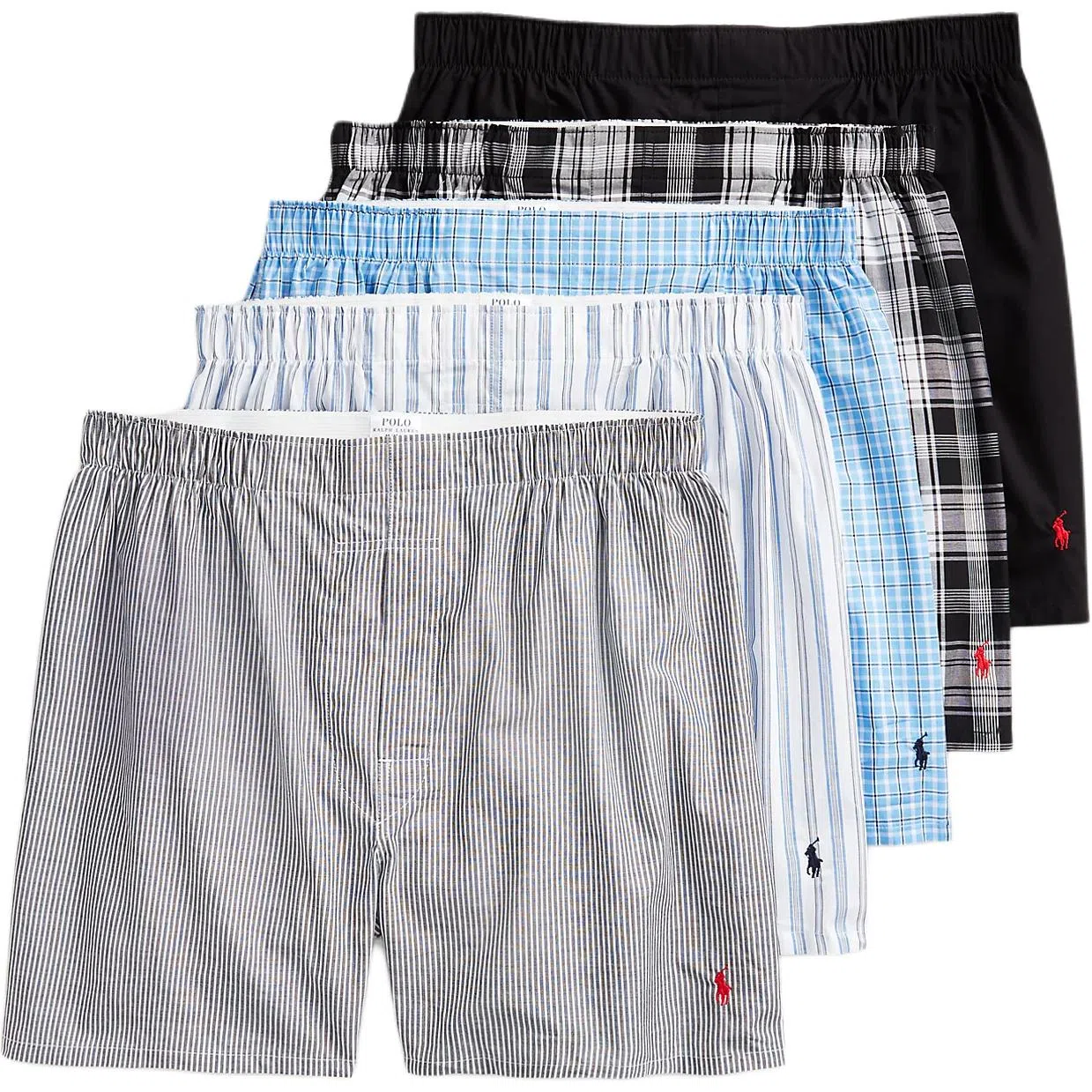 Polo Ralph Lauren Woven Cotton Boxer Briefs 5-Pack