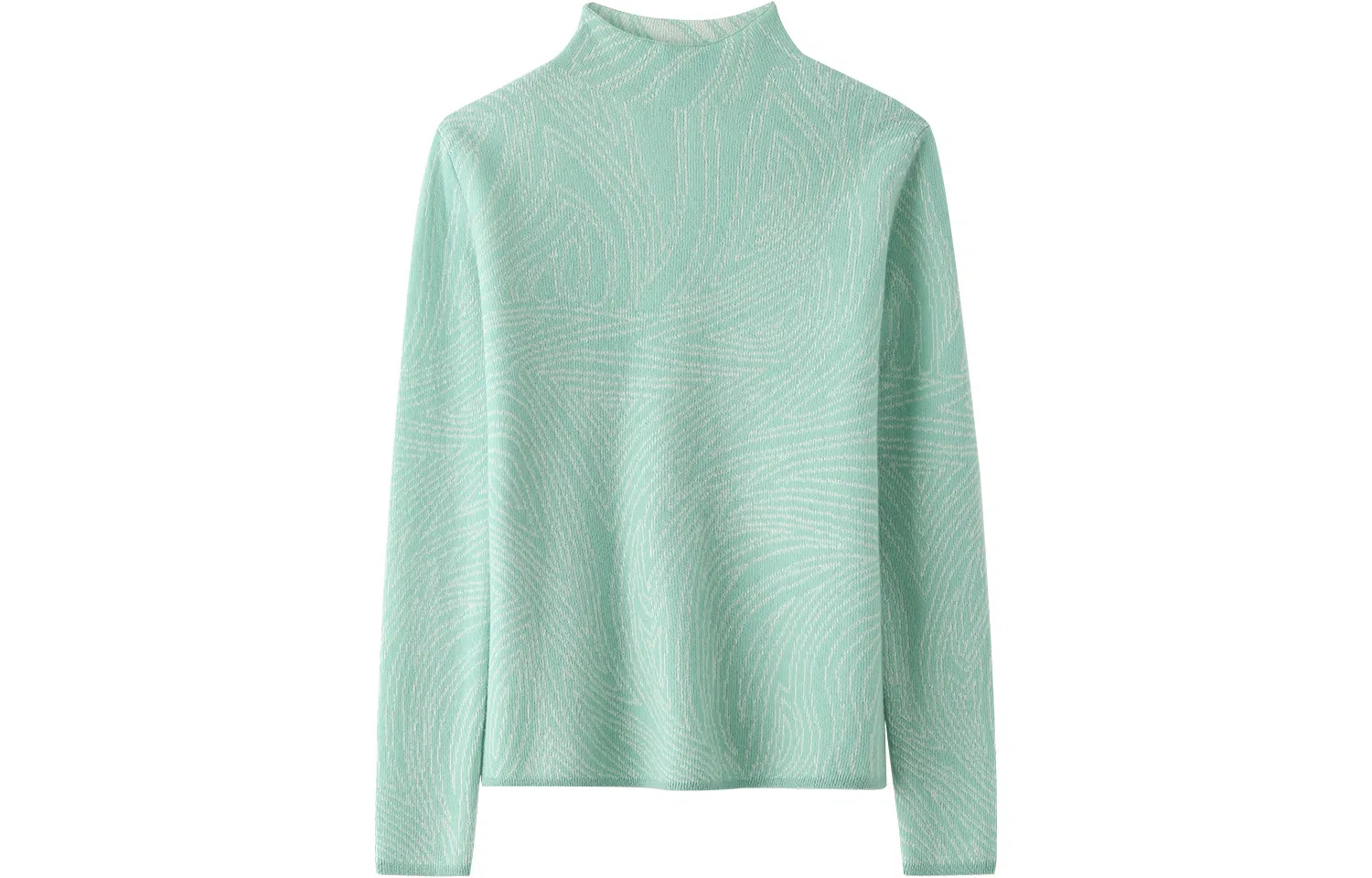 恒源祥 休闲半高领撞色提花针织羊绒衫 女款