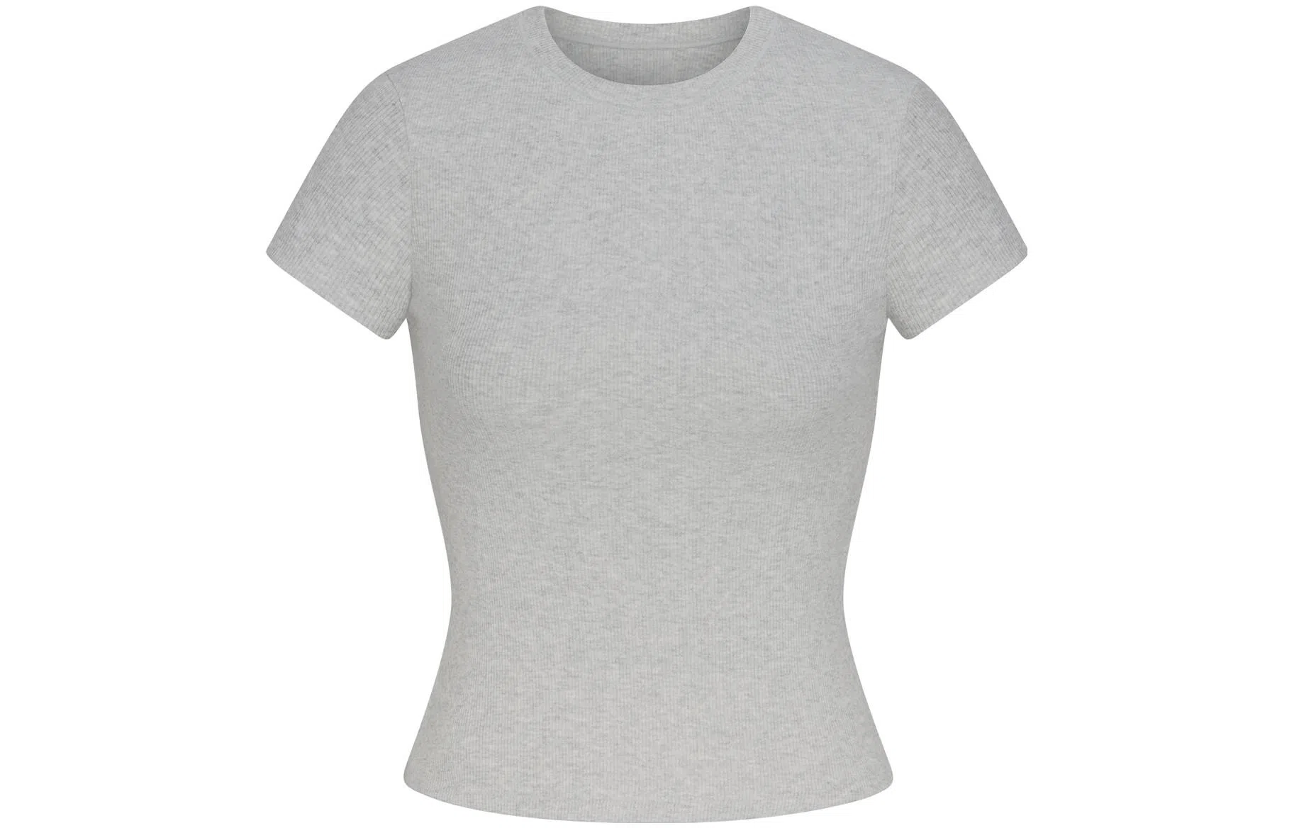 SKIMS Cotton Rib T-Shirt Light Heather Grey