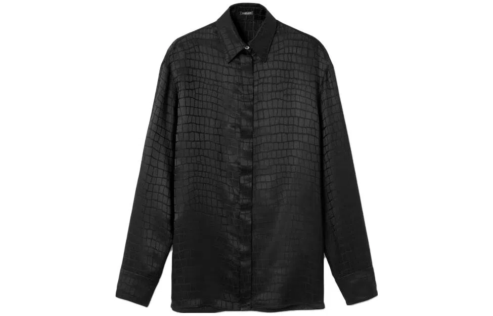 VERSACE CROC-DEVOR SILK BLEND SHIRT