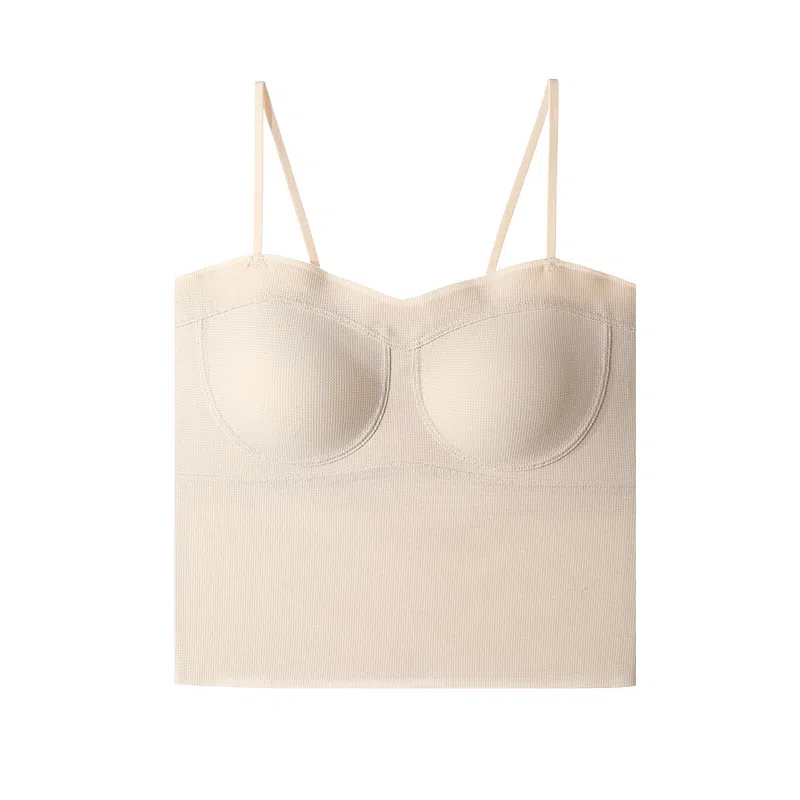 内在密码 细带背心女外穿带胸垫一体夏季薄款抹胸打底美背显瘦内搭吊带上衣