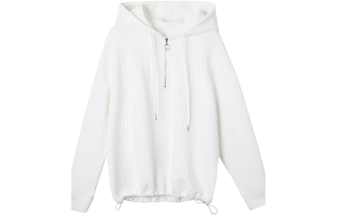 【dme】 连帽半拉链长袖卫衣 女款