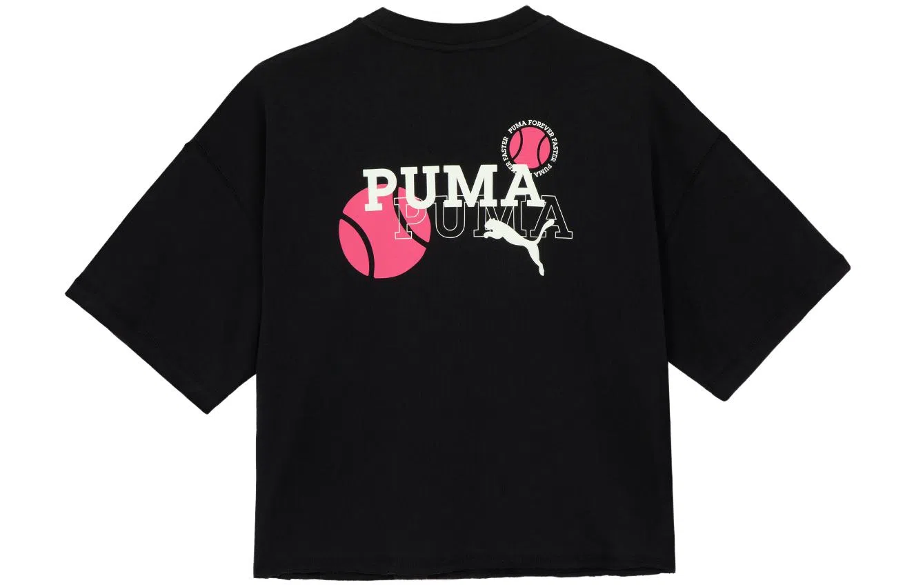 PUMA CLASSICS COURT GIRL SHORTSLEEVE TEE LogoT