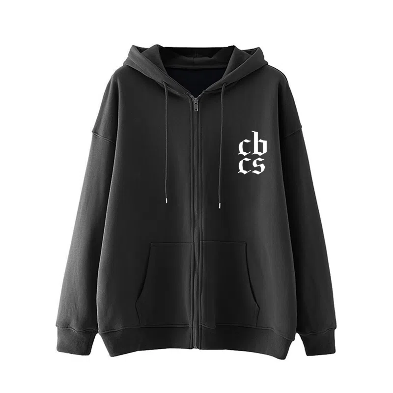 草本初色 连帽宽松薄款字母印花舒适通勤卫衣 男女同款