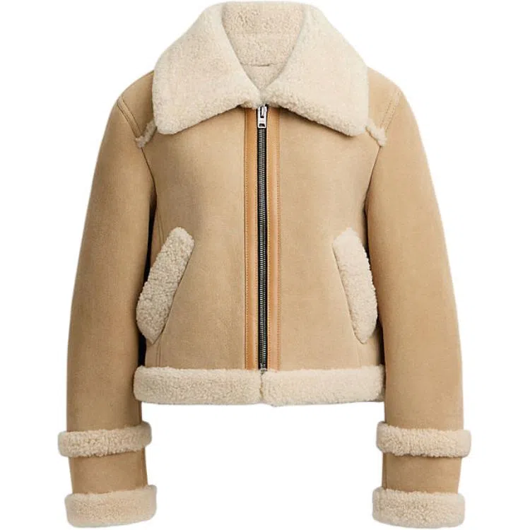 COACH SS24 Solid Zip Jacket Sand