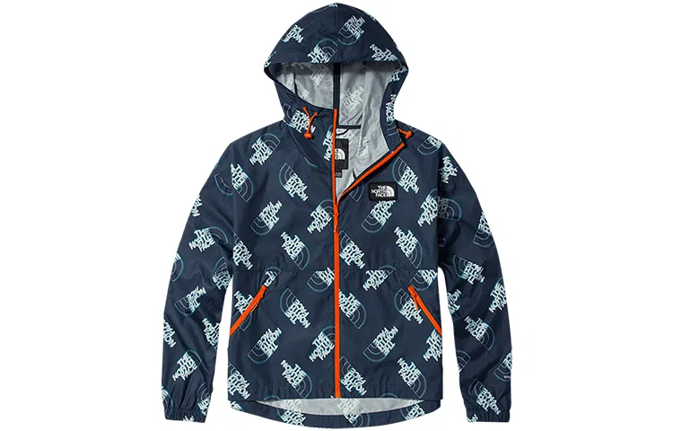 The North Face Urban Exploration 70's Retro Print Windbreaker Blue