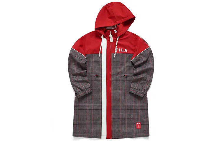 FILA x Mihara Yasuhiro Plaid Patchwork Woven Hoodie Coat