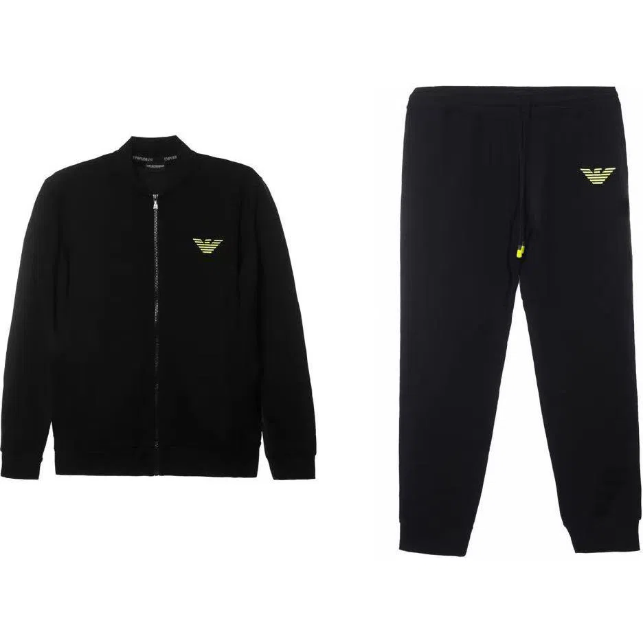Emporio Armani FW24 Logo Tracksuit Black