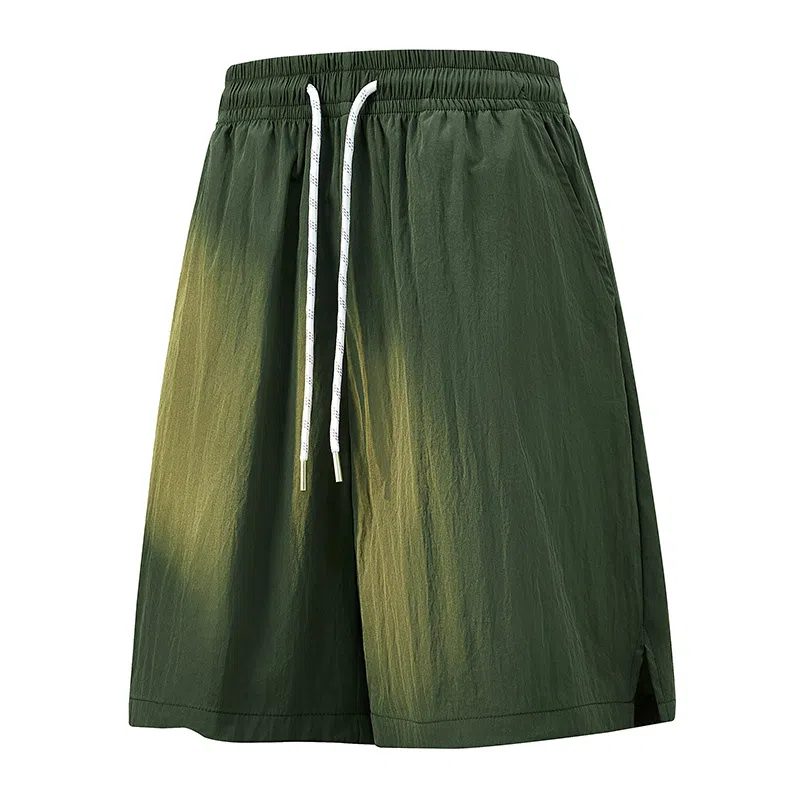 兰缪 美式复古高街风纯色基础款山系户外跑步骑行健身日常柔软通勤亲肤舒适透气运动直筒宽松冰丝凉感速干五分裤休闲短裤 男女同款