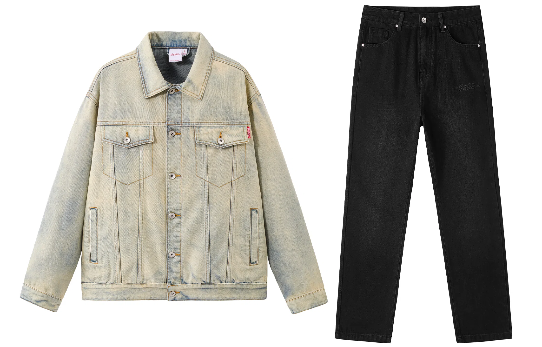 Coca-Cola Vintage Washed Denim Jacket Set