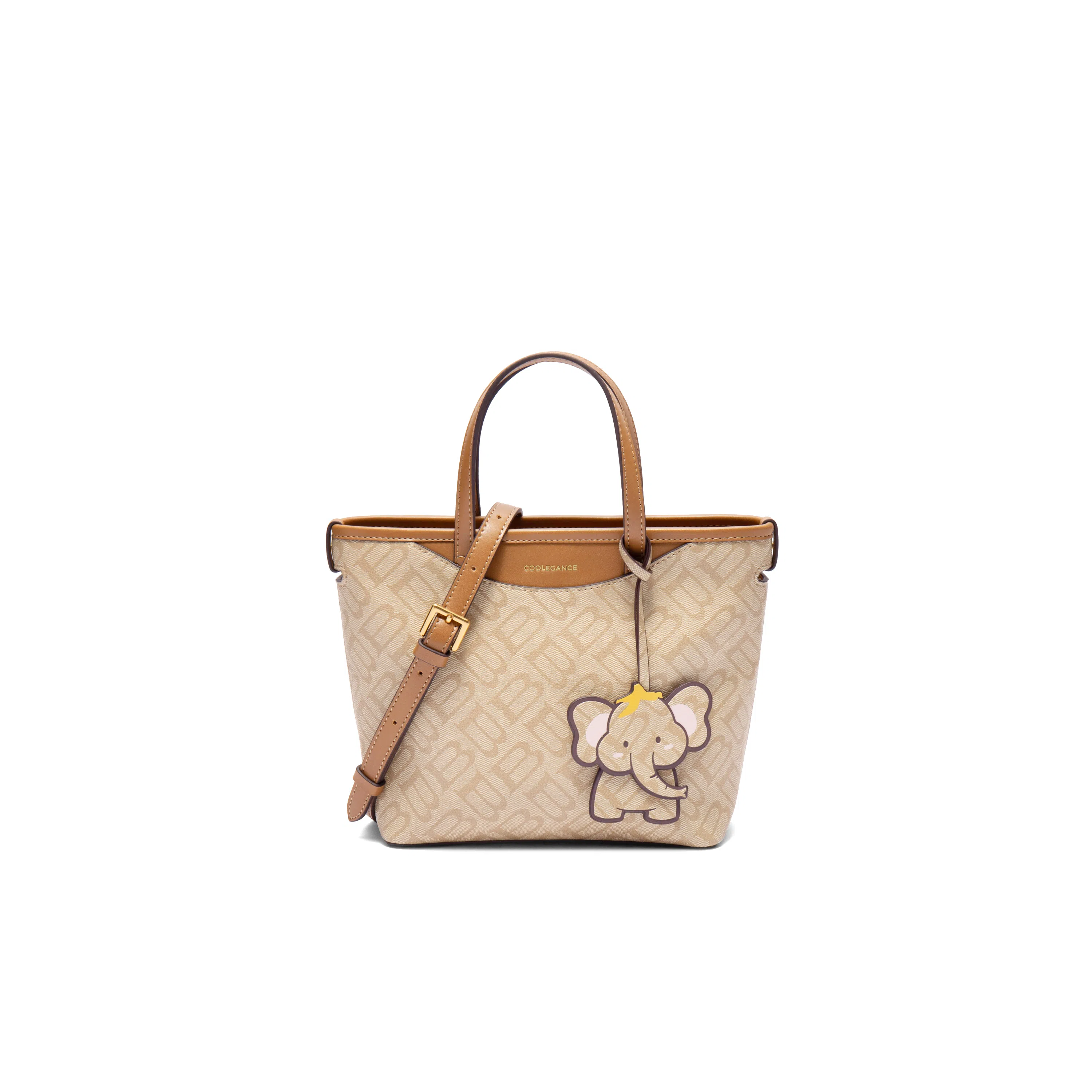 BELLE Vintage Simple Tote Medium Apricot