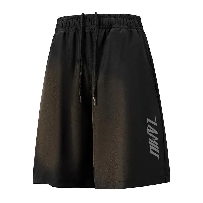 兰缪 简约纯色基础日常舒适透气柔软亲肤美式百搭宽松五分休闲短裤 男女同款