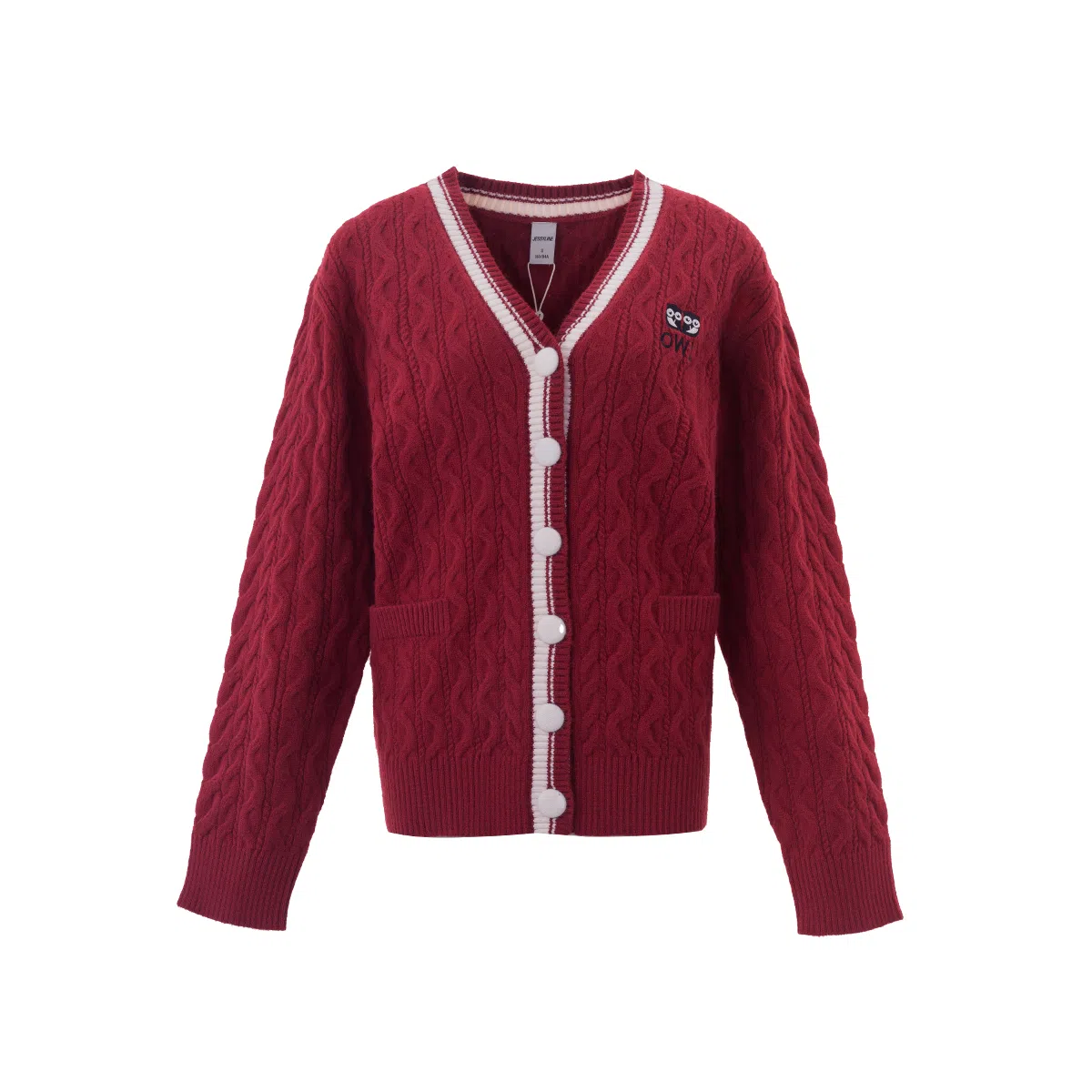 JESSYLINE V-Neck Cardigan Red